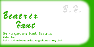 beatrix hant business card